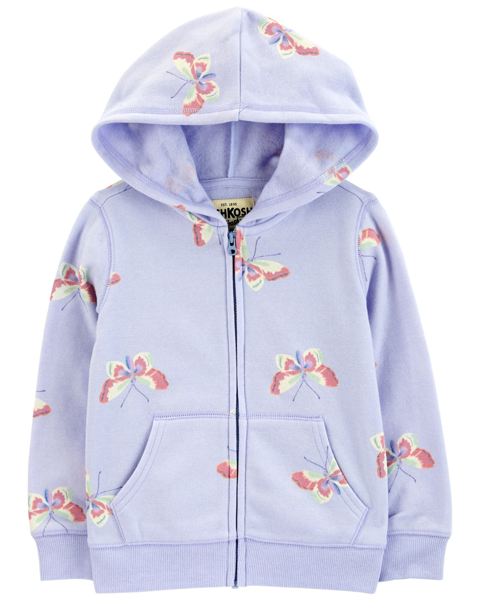 Campera de algodón con felpa, diseño mariposas Campera de algodón con felpa, diseño mariposas