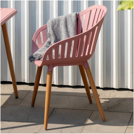 SILLA NASSAU CARVER Silla De Exterior RUSTICO Nassau Carver Patas De Eucalipto - Rosa