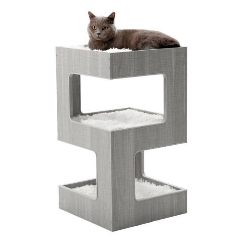 Gimnasio Rascador Para Gatos 3 Torres 2 Cajas 130x50 Cm – Ergonomus CO