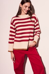 Sweater Rayado Rojo