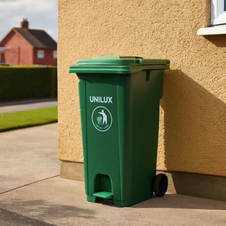 CONTENEDOR DE BASURA CON RUEDAS 240 LITROS Contenedor de Basura con Ruedas 240 Litros Verde