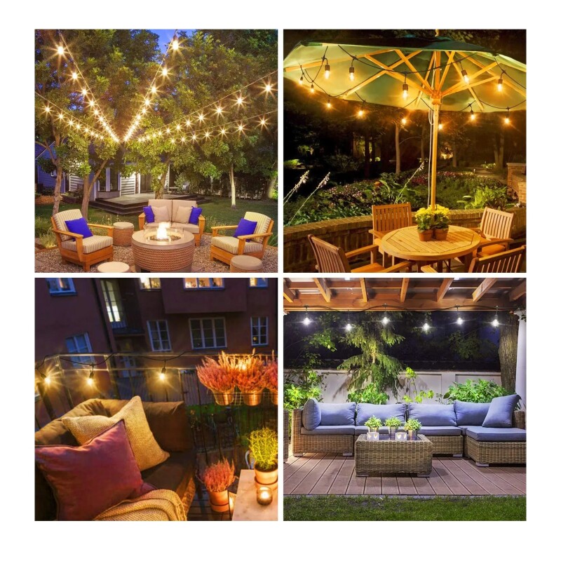 Guia Luces Solares 8mts 12 Lamp Led C/control Y Adaptador Ac Sin Color