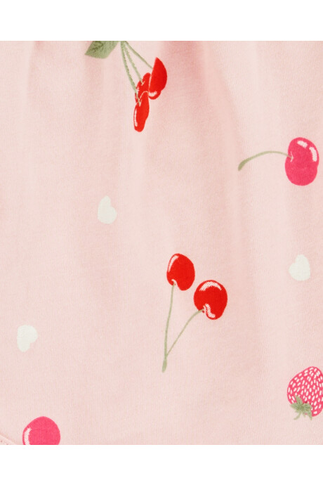 Set dos piezas de algodón, pantalón y body, diseño frutillas Sin color