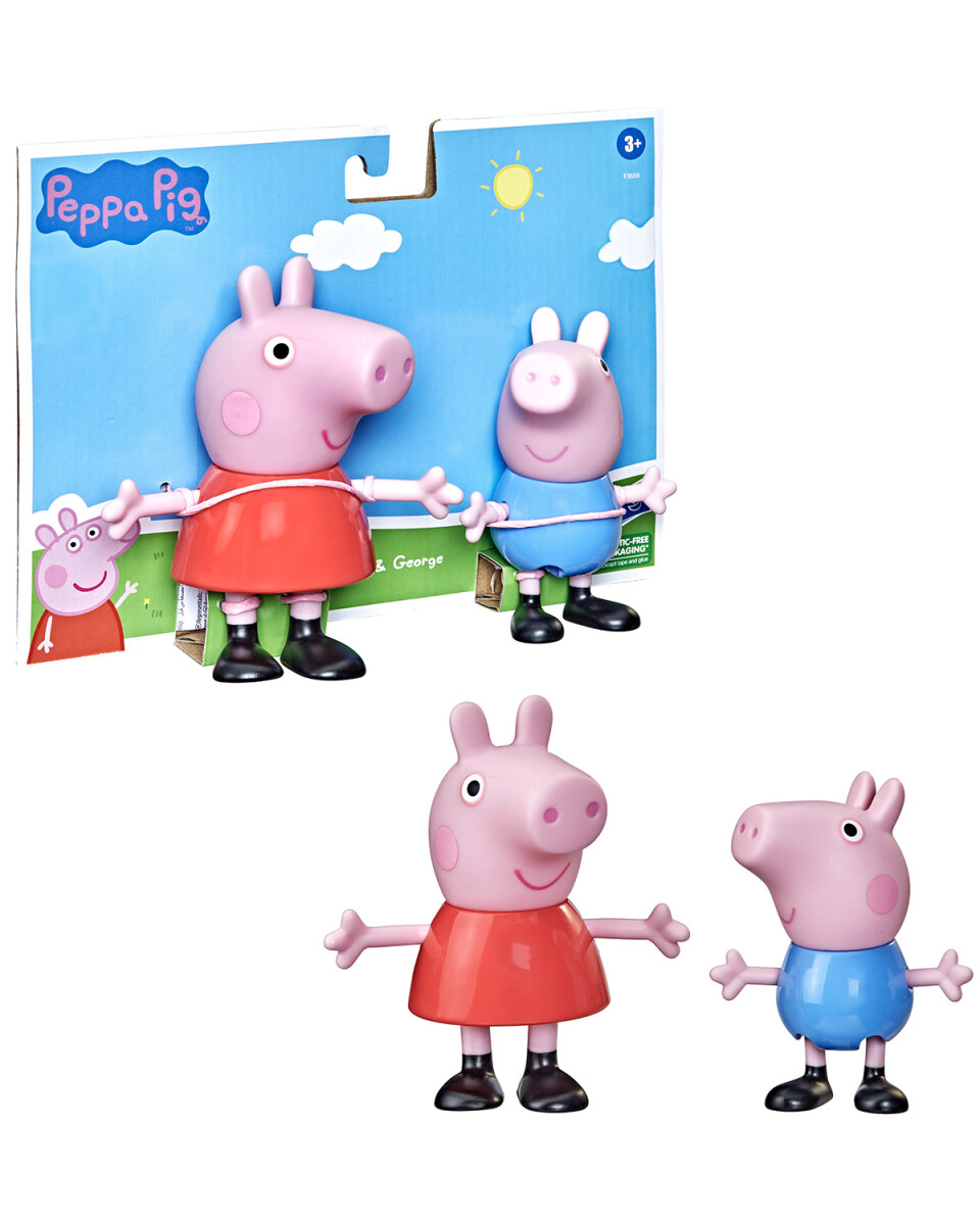Set figuras de Peppa Pig 12,5 cm y George 10cm Hasbro 