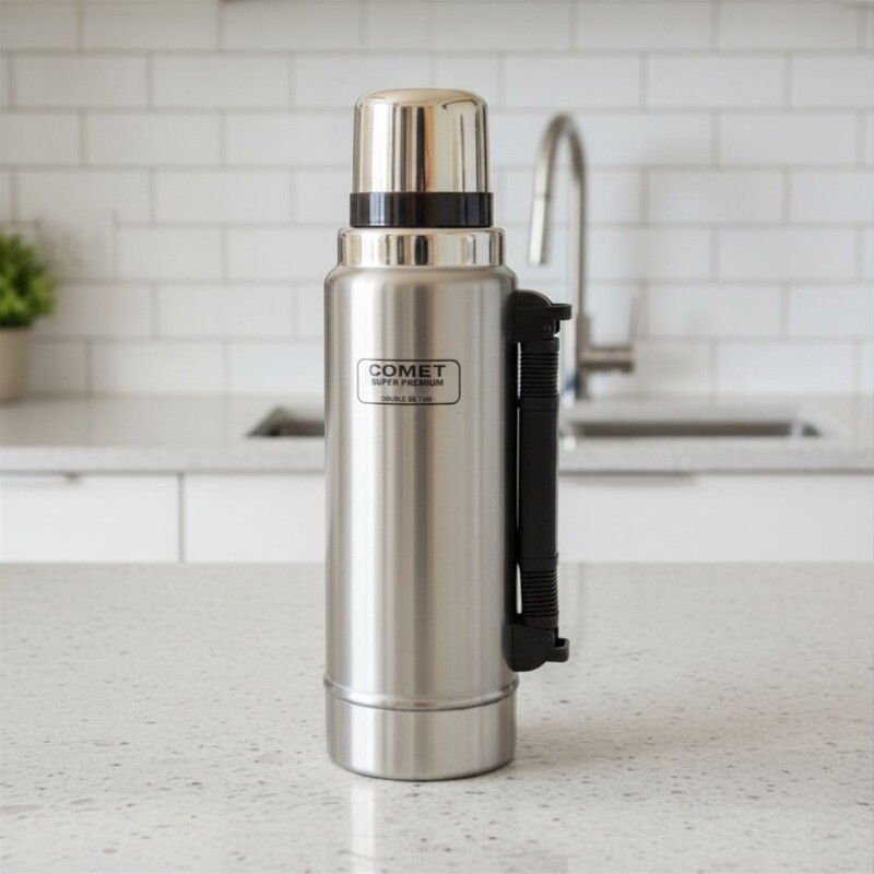 Temo de acero Inox Comet 1,25 Lt Plateado