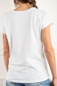Remera Esocte V Algodón Soft Blanco