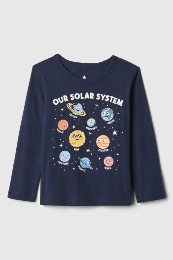 Remera Gráfico Manga Larga Toddler Niño Tapestry Navy