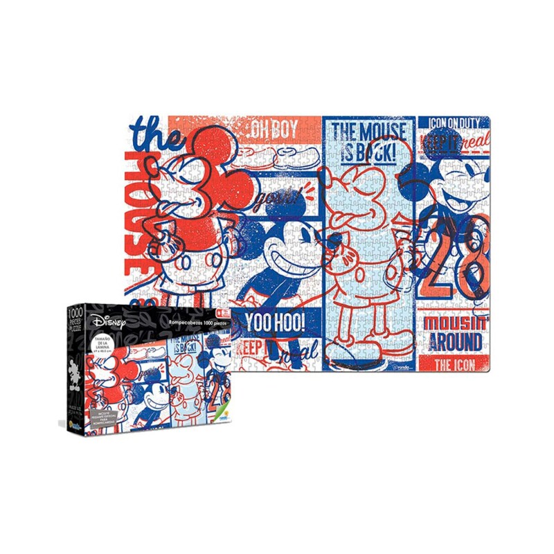 Juego de mesa Ronda Puzzle Disney Mickey Mouse 1000 piezas Juego de mesa Ronda Puzzle Disney Mickey Mouse 1000 piezas