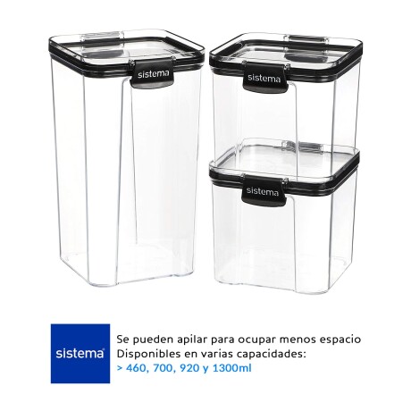 Recipiente plástico hermético Sistema Ultra Tritan 460ml Recipiente plástico hermético Sistema Ultra Tritan 460ml