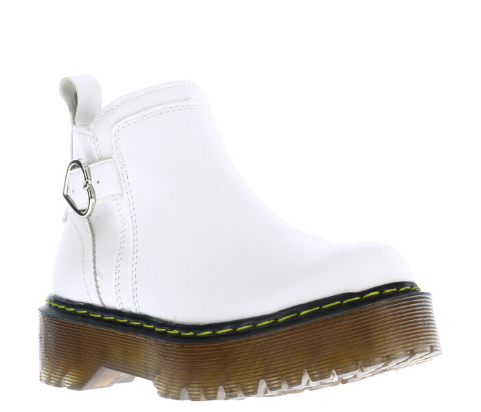 Bota JARTY con hebilla de corazón y cierre lateral White Pu