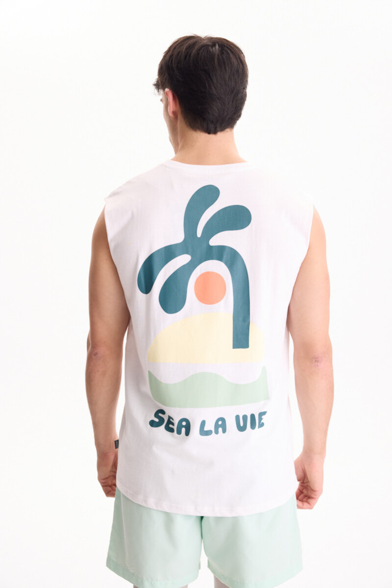 Remera Tropical Blanco