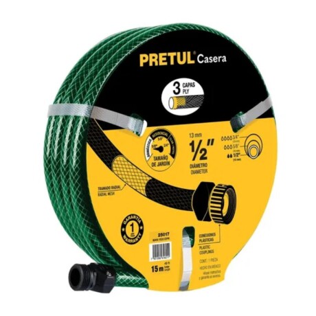 KIT MANGUERA 1/2" 15 MT + ADAPTADOR - PRETUL KIT MANGUERA 1/2" 15 MT + ADAPTADOR - PRETUL