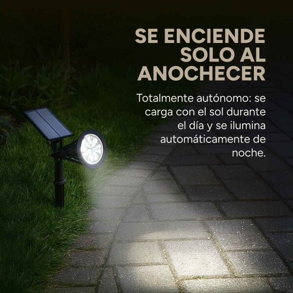Lampara Foco Solar Jardín Exterior Luz Led Colores Rgb Lampara Foco Solar Jardín Exterior Luz Led Colores Rgb