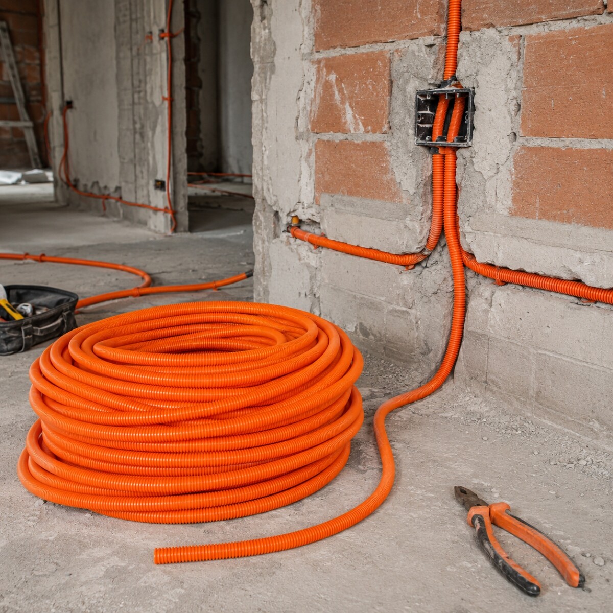 CAÑO CORRUGADO NARANJA 20MM NEIGARSAN X ROLLO 50MTRS Caño Corrugado Naranja 20mm Neigarsan X Rollo 50mtrs