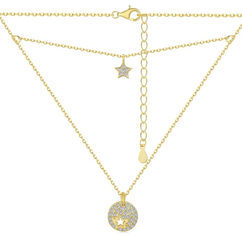 CONJUNTO PLATA 925 BAÑADA EN ORO - H9DY190522SGAB H9dy190522sgab