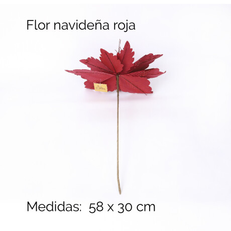 Flor Navideña Roja 58x30cm Unica