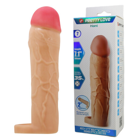 Funda Pene Engrosador Pretty Love Hani + 5 cm Extensión Funda Pene Engrosador Pretty Love Hani + 5 cm Extensión