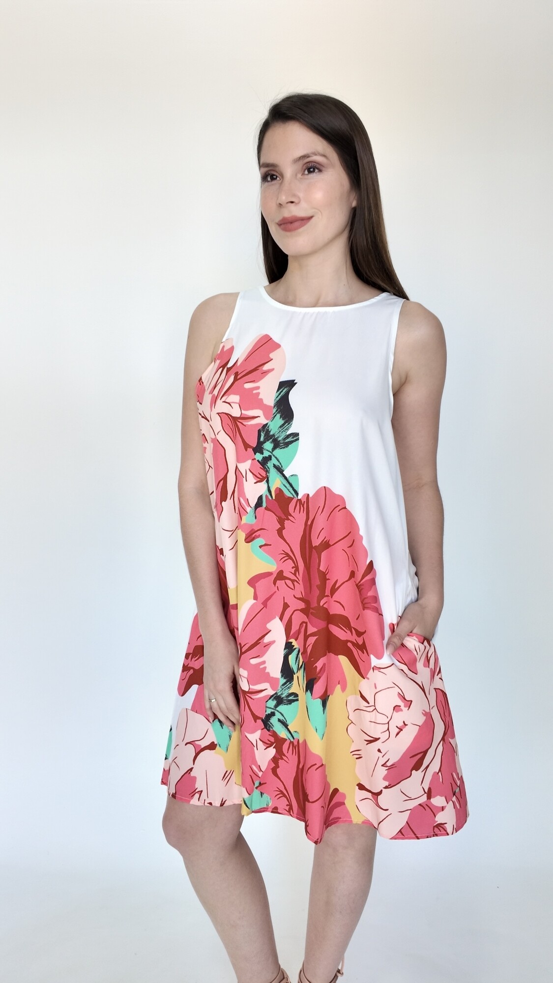 Vestido Orantis Blanco estampado