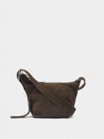 Bolso Bandolera De Piel Lisa marron
