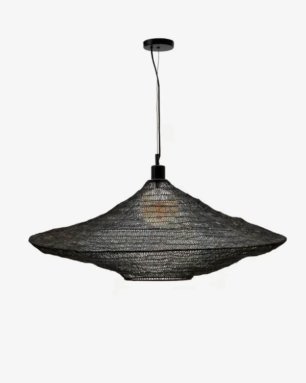 Lámpara de techo Makai de metal con acabado negro Ø 87 cm