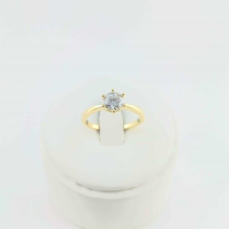 Anillo de Oro 9 k con circonia. Solitario. Anillo de Oro 9 k con circonia. Solitario.