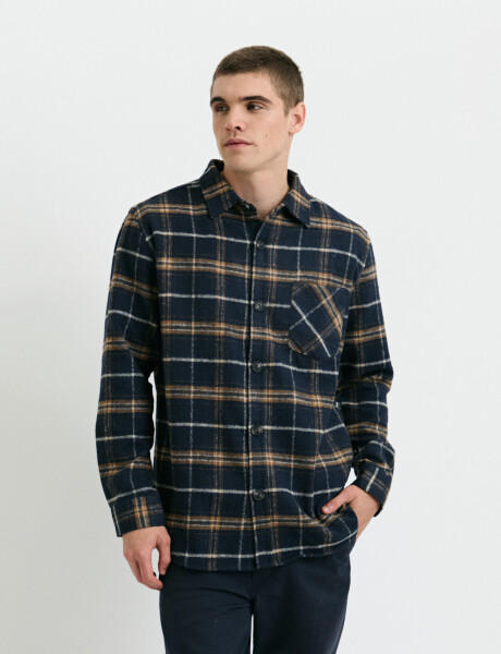 300568 SOBRECAMISA HARRY Azul Osc/amarillo