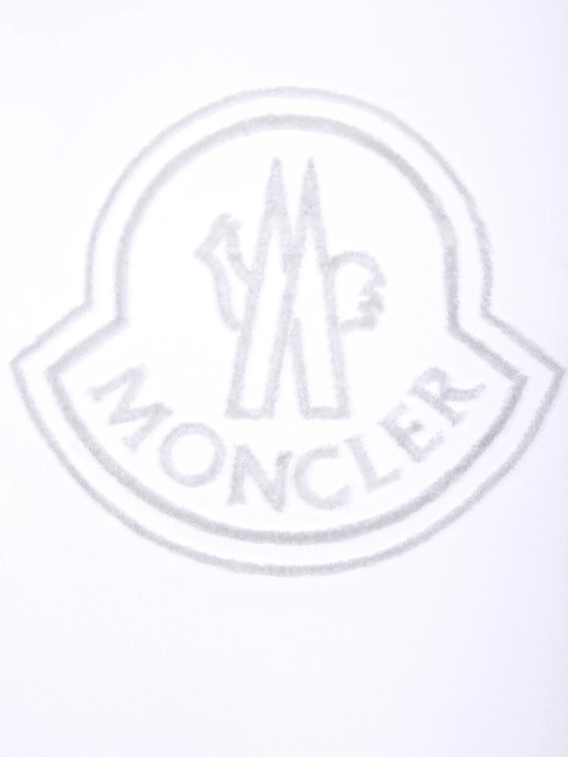Moncler -Buzo de diseño clásico con logo en algodón Blanco