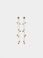 Pendientes Largos De Cristales gris