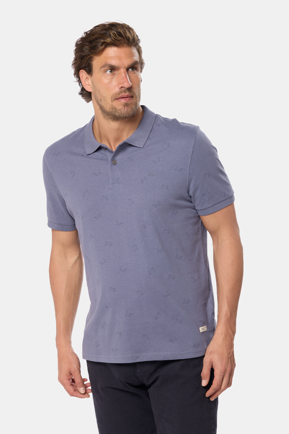 REMERA POLO ESTAMPADA Lila