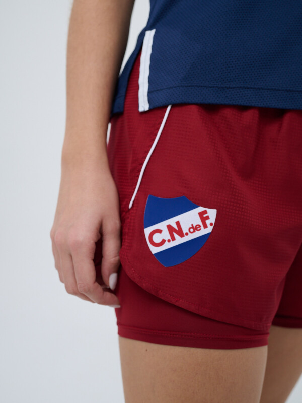 SHORT LULI Nacional Mujer Beige, ordeaux