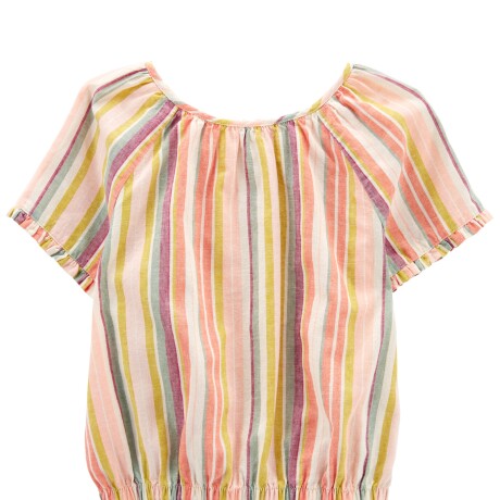 Blusa de Lino Carters a Rayas MULTICOLOR
