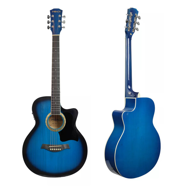 Guitarra Electroacústica para Diestros con Funda Color Azul gui002 Guitarra Electroacústica para Diestros con Funda Color Azul gui002