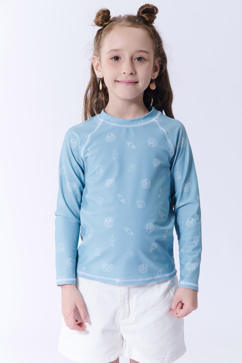 Remera manga larga uv estampa mar - Mar Verde 