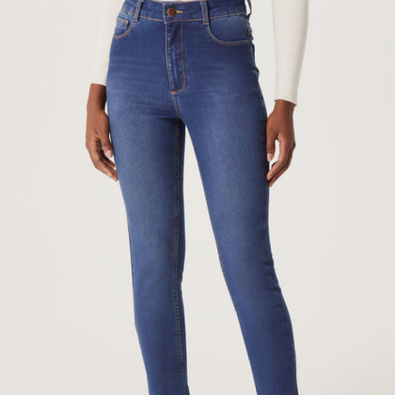 CALCA SUPER SKINNY FEM AZUL CARIBE/CHUMBO/BLANCO