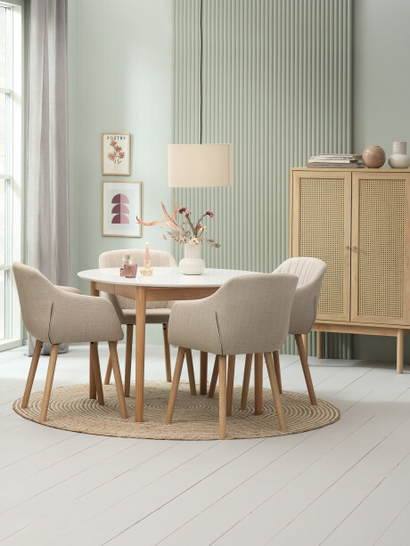 Mesa de comedor MARSTRAND Ø110/110x200 bl Mesa de comedor MARSTRAND Ø110/110x200 bl