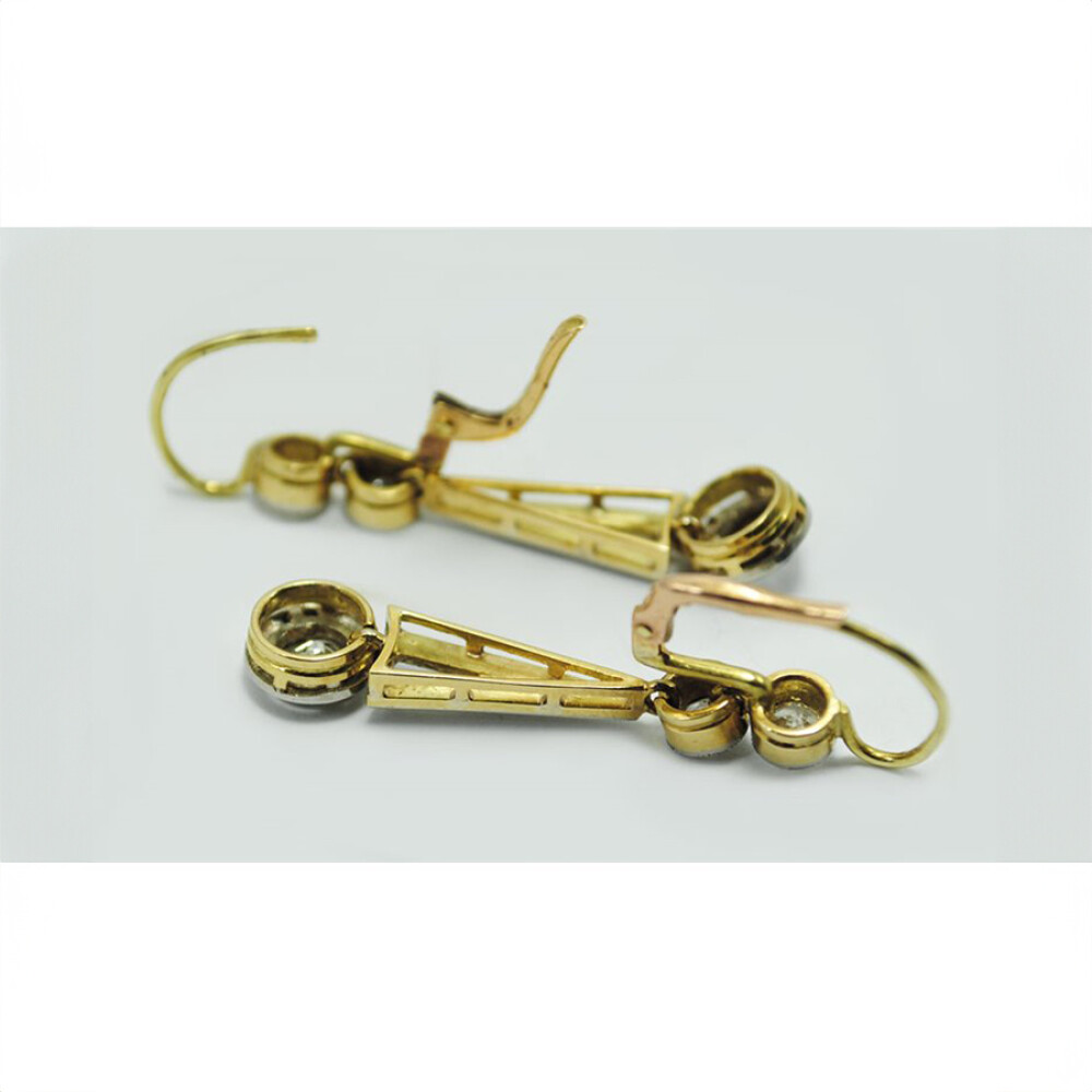 Caravanas Oro 18K Y Brillantes Caravanas Oro 18K Y Brillantes