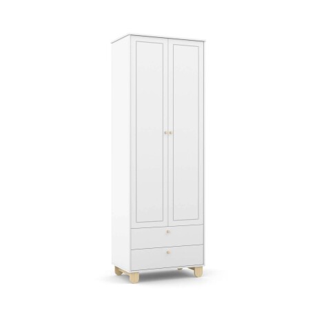 PLACARD ROPERO 2 PUERTAS MDF-Y-MADERA NATURAL-BEIGE ZUPPY
