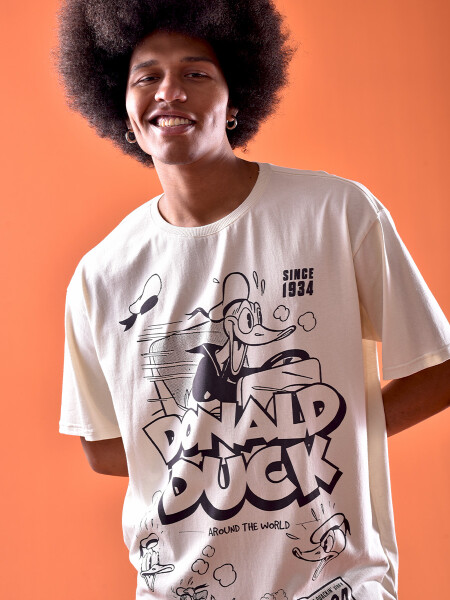 REMERA DONALD RETRO BEIGE CLARO