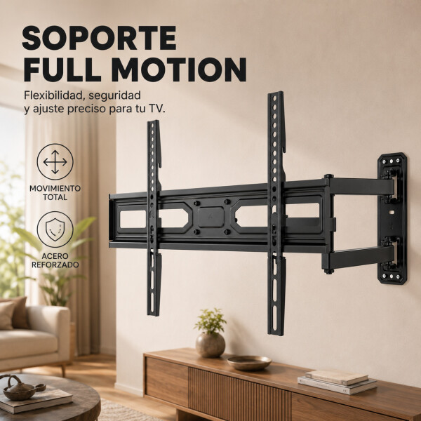 Soporte De Pared Movil Brazo Acero Tele Tv De 37-70" Brateck Color Negro