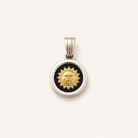 Medalla Sol Onix - Plata y Oro Medalla Sol Onix - Plata y Oro