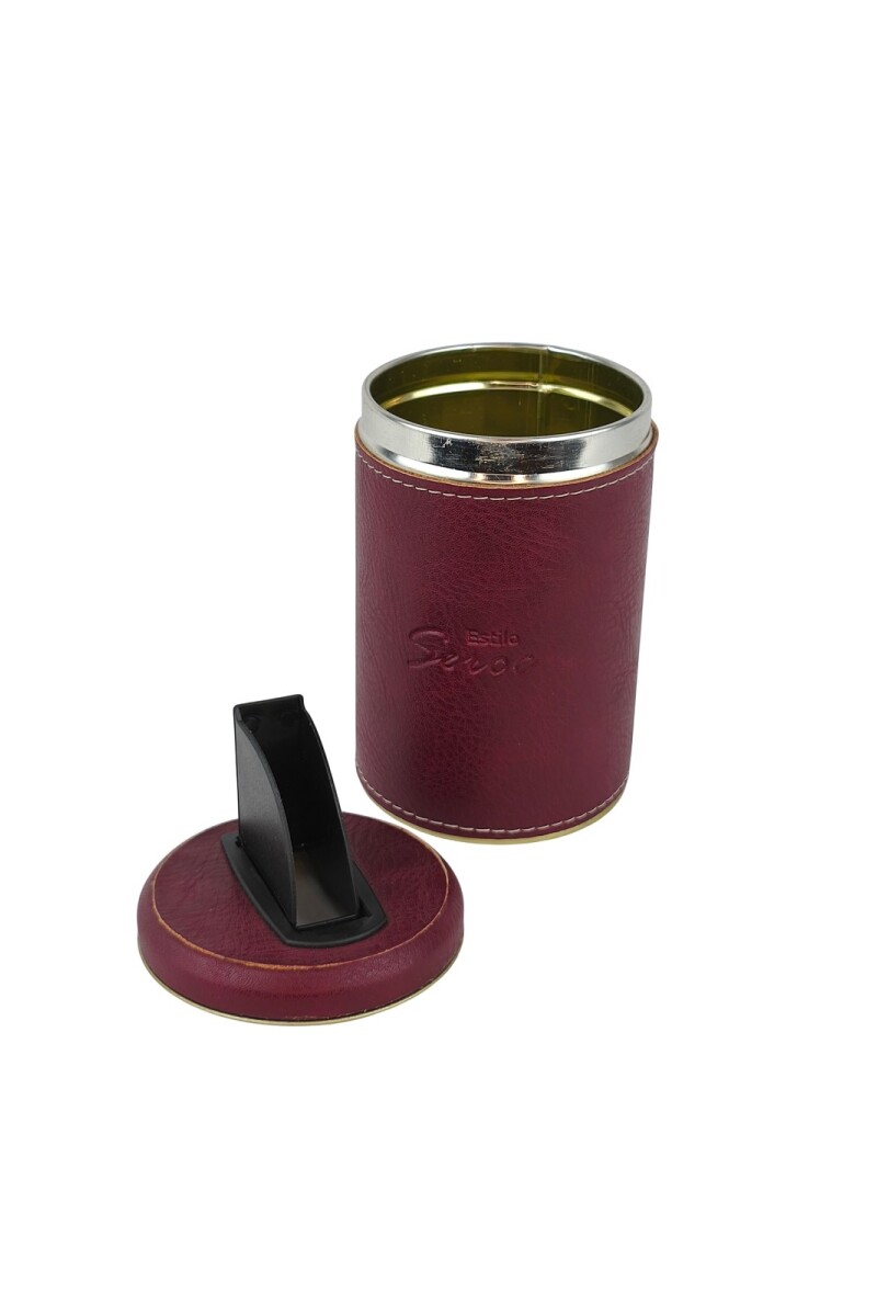 Yerbera con pico dispensador Bordó