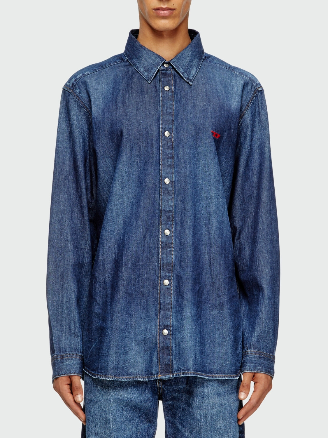 DIESEL - Camisa D-Simply Manga Larga Blanco