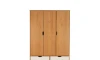 Ropero - 3 Puertas - 4 Cajones - Línea Nórdica Roble/Gris claro/Blanco