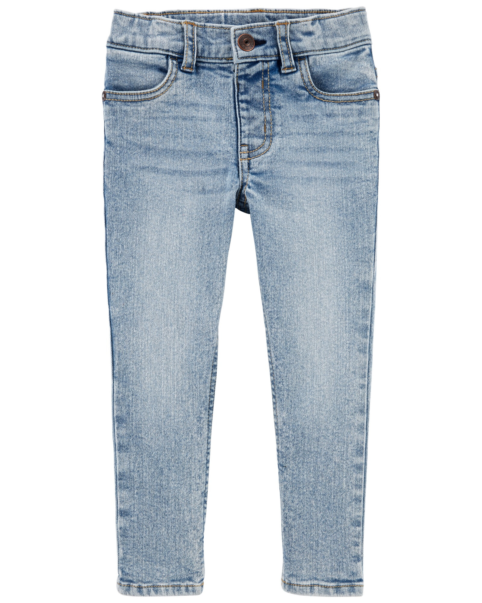 Pantalón de jean ajustado extra largo. Talles 2-5T Sin color