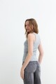 Musculosa en rib basica GRIS MELANGE