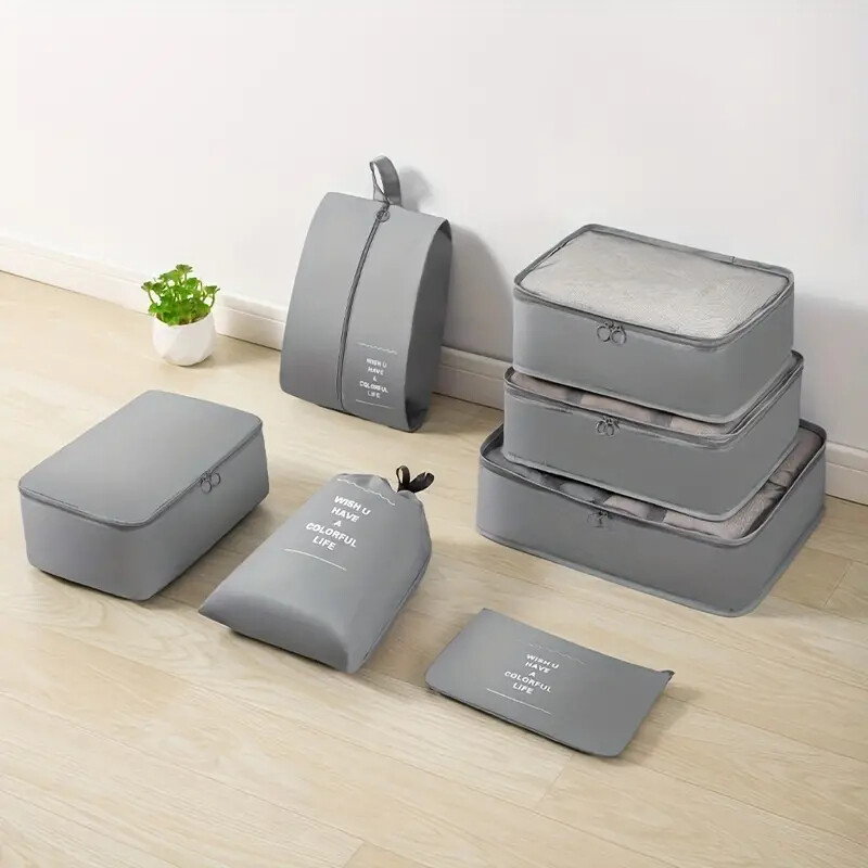 Set 7 bolsas organizadoras equipaje de viaje para valija Set 7 bolsas organizadoras equipaje de viaje para valija