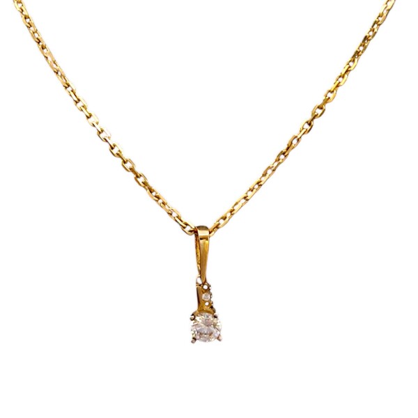 Dije Vintage-Oro bajo-Piedra Zirconia-CP8528 conpiedra