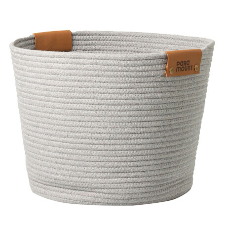 Cesto Canasto de Algodón con Asa Paramount Deco Ø38x30Cm Gris
