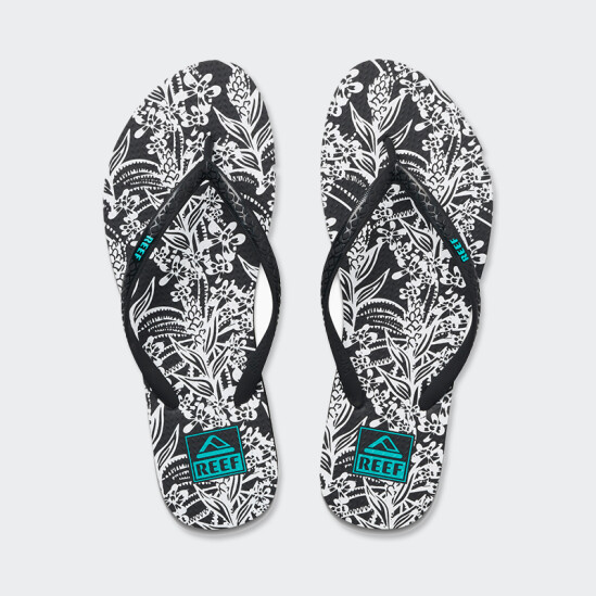 Ojotas Reef Seaside Prints Negro