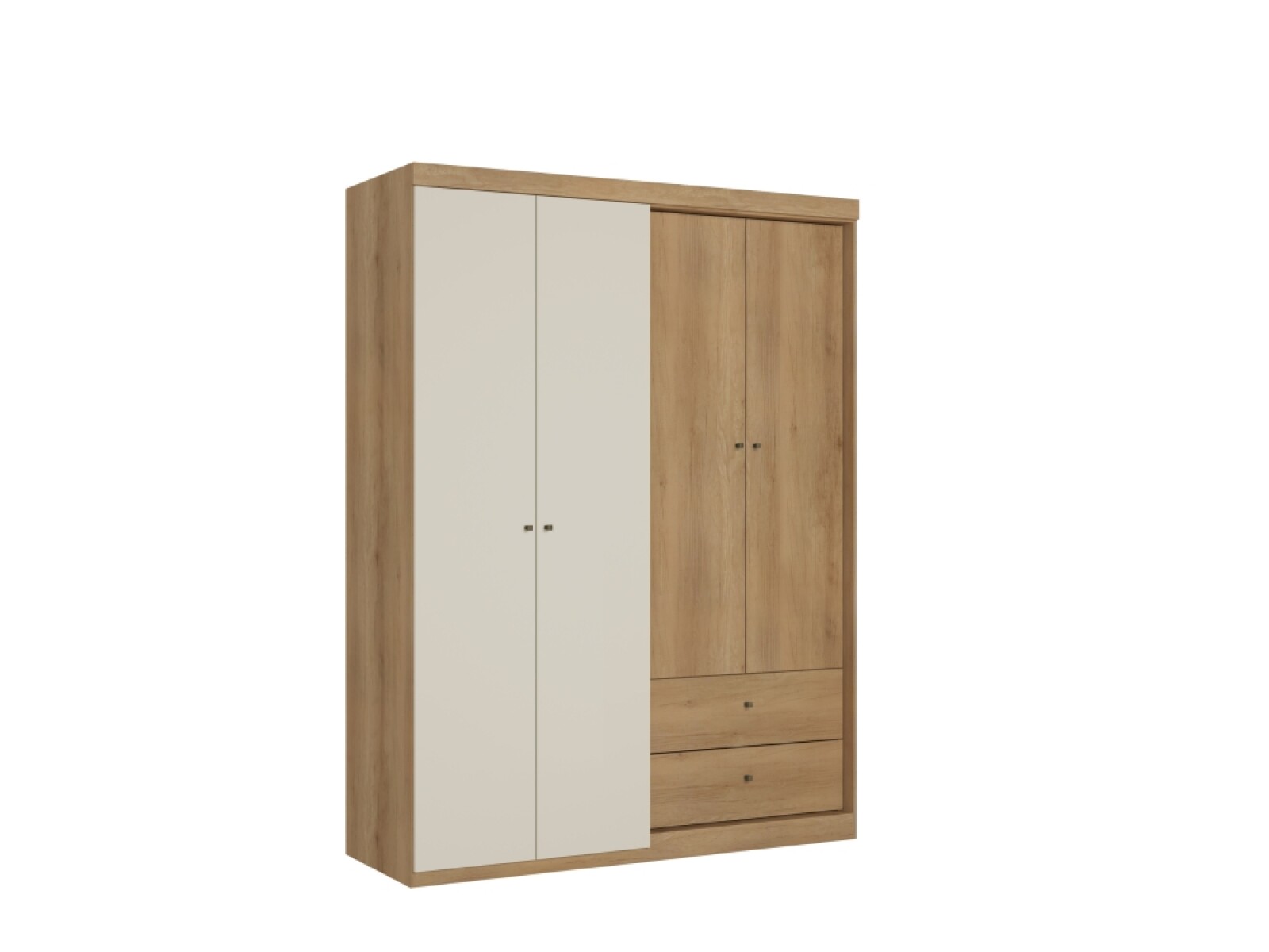 Armario Prisma Capuccino/Off White 5781 4 Puertas / 2 Cajones 